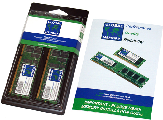 4GB (2 x 2GB) DDR2 533MHz PC2-4200 240-PIN ECC REGISTERED DIMM (RDIMM) MEMORY RAM KIT FOR DELL SERVERS/WORKSTATIONS (4 RANK KIT CHIPKILL)